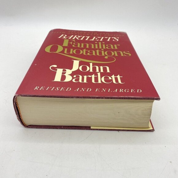 Bartlett's Familiar Quotations 15th and 125th Anniversary Edition 1980 Hardcover - Picture 4 of 16